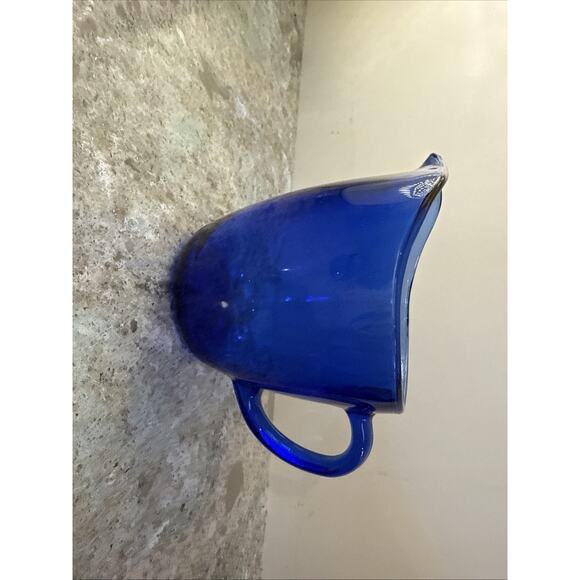 Vintage Cobalt Blue Anchor Hocking Creamer‎ & Covered Sugar Bowl Set EXCELLENT - Picture 6 of 8